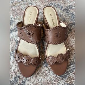 Jack Rogers Leather Wedge Sandals